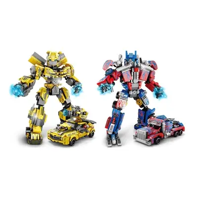 Transformation Robot and Truck Building Block, Blue