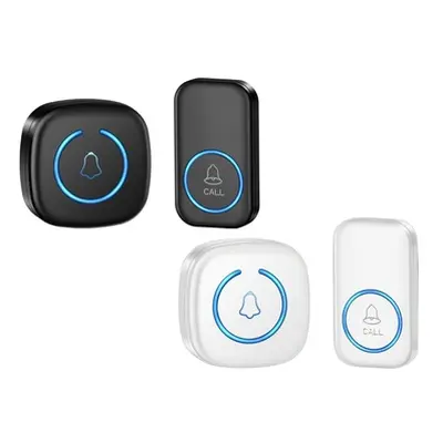 Waterproof Wireless Door Bell, Black,One