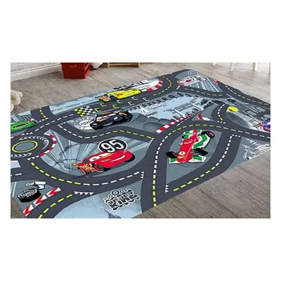 Car Race Circuit Themed Mats, Circuit de Voiture City,100cm x150cm