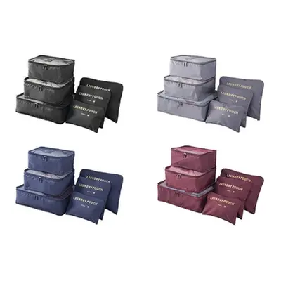 Lightweight Washable Storage Travel Bags,Navy Blue and Wine Red,12-Pack