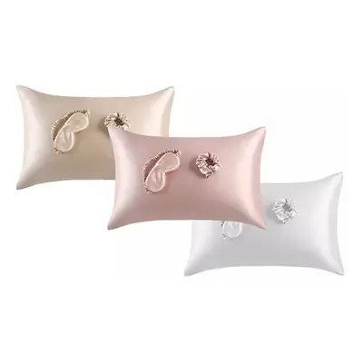 Satin Pillowcase Gift Set, Champagne,Three