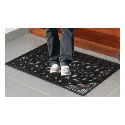 Decorative Non-Slip Rubber Door Mats, Two