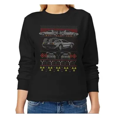 Back To The Future Back In Time Themed Women'sChristmas Jumper,XXL