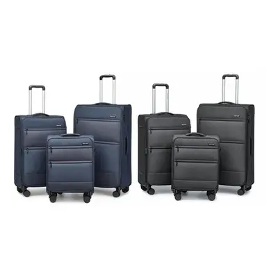 British Traveller Suitcase Set, K2397L All Three Size Suitcase (Each One),Navy,Three