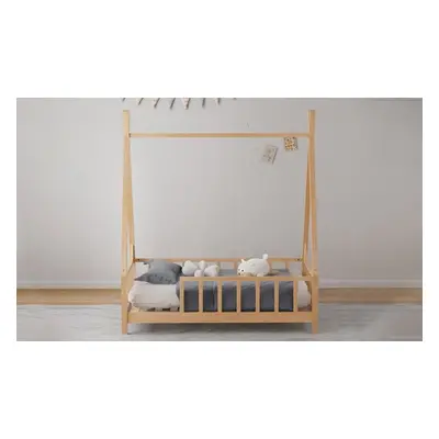 Kid’s Premium Wood House Bed Frame with Fence