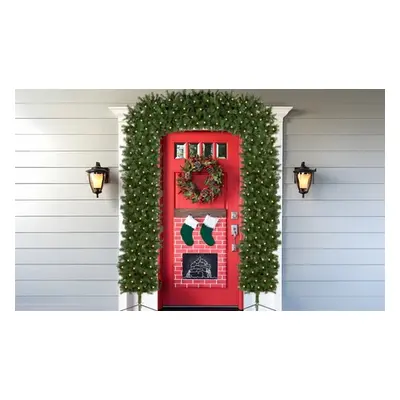 Pre-Lit Christmas Tree Door Arch, Double