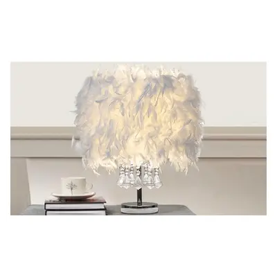 Feather Bedside Table Lamp Modern Design