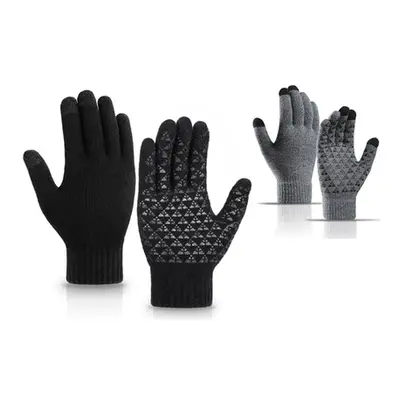 Unisex Bicycle Gloves, Black + Black,Two