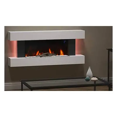 Freestanding Electric Fireplace with Mantel