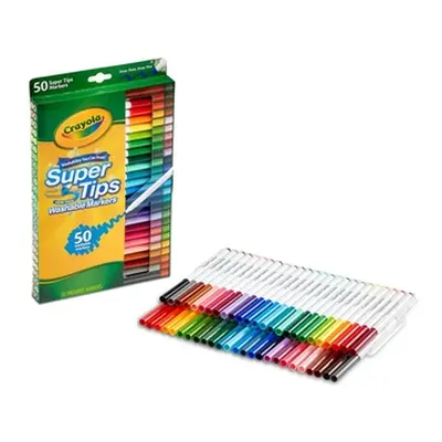 CRAYOLA Super Tips Washable Markers - Assorted Colours Pack of 50