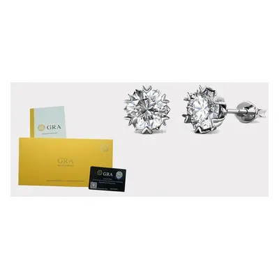 Mini Heart Lab Grown Moissanite Diamond Earrings, Without Gift Box