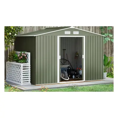 Outsunny 9 x 6ft Light Green Storage Shed