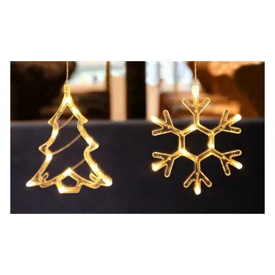 Christmas LED Decorations, Snowflake + Tree,Two