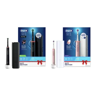 Oral-B Pro 3 3500 Electric Toothbrush with Smart Sensor Cross Action, Black