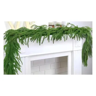 Christmas Norfolk Pine Garland Rattan Greenery Garland, L