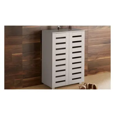 Furniture Dealz Oslo Two Door Shoe Storage Cabinet, Oak Effect