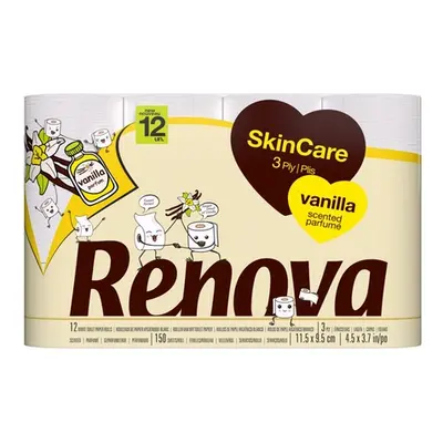 60 Renova Skincare Vanilla Three-Ply Toilet Rolls