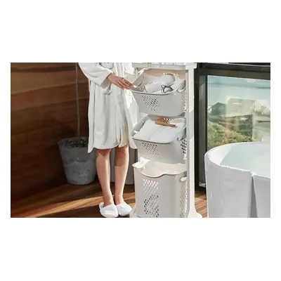 Laundry Basket on Wheels Bathroom Storage