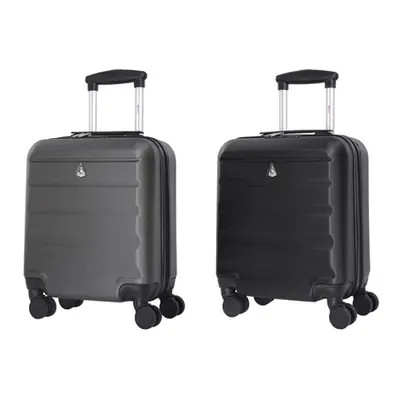 Aerolite Cabin Luggage Suitcase 45cm x 36cm x 20cm, Black