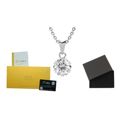 Moissanite Diamond Necklace, Mini Heart Lab Grown Moissanite Diamond Necklace with Gift Box