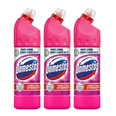 3-Pack Domestos Thick Bleach Pink Power Multi-Purpose Cleaner Gel