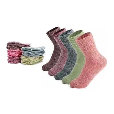 Warm Winter Socks in Random Colours, Five Packs