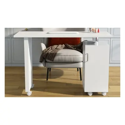 Manicure Table with Ample Storage and Mobility