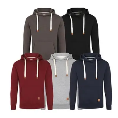 Blu Apparel Hoodie with Kangaroo Pocket,Port,Small