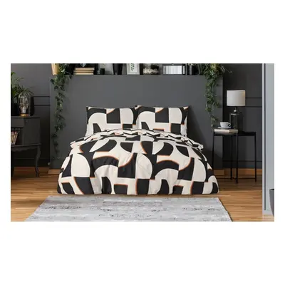 Geometric Design Reversible Duvet Set,Single