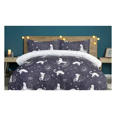 Smart Living Reversible Celestial Cats Duvet Cover Set , King