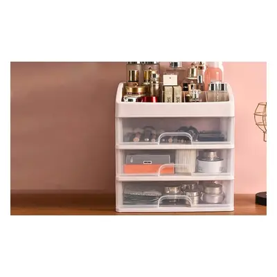 Plastic Makeup Organiser with Three Drawers