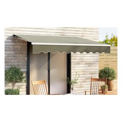 Grey Manual Retractable Patio Awning