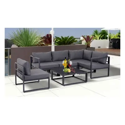 Outsunny Six-Piece Outdoor Indoor Sectional Corner Sofa Set