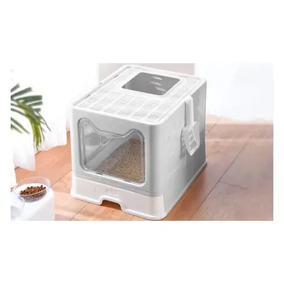 Folding Plastic Cat Litter Box Top Entry