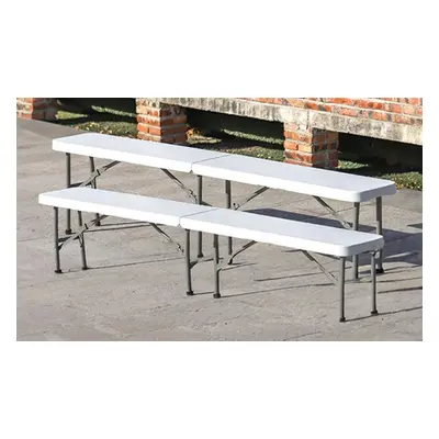 Neo Set Of Two Plastic Folding Garden Benches