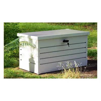 350L Metal Lockable Garden Storage Box Patio Waterproof Box