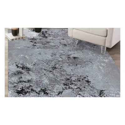 Carved Serenity Rug, Style 1,120x170cm,Black