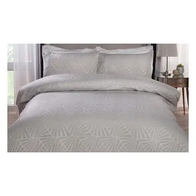 Lurex Duvet Cover and Pillowcase Set, Double, Silver