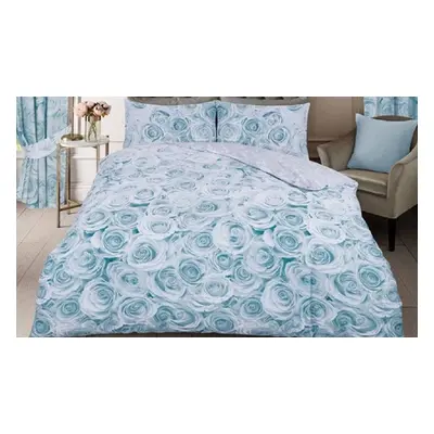 Printed Duvet and Pillowcase Set, King,Duck Egg