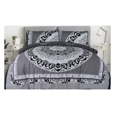 Reversible Paisley Mandala Duvet Set, King Paisley Mandala Duvet Set,Blue