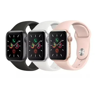 Refurbished Apple Watch Series 5, 44mm,Gold Aluminium Case with Pink Sand Sport Band