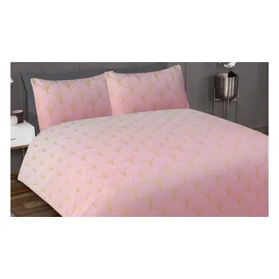 Ombre Metallic Deco Duvet Cover Set, Double,Blush Pink