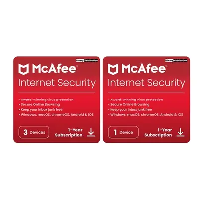 McAfee Internet Security 2025,3 Devices, 2 Years