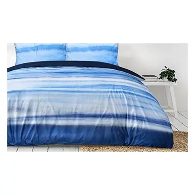 Reversible Ribbed Velvet Duvet Set, King Ribbed Velvet Duvet Set,Blue