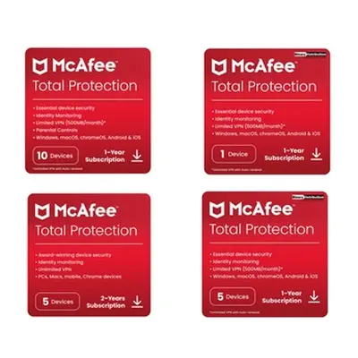 McAfee Total Protection 2025, 5 Devices ,1 Year