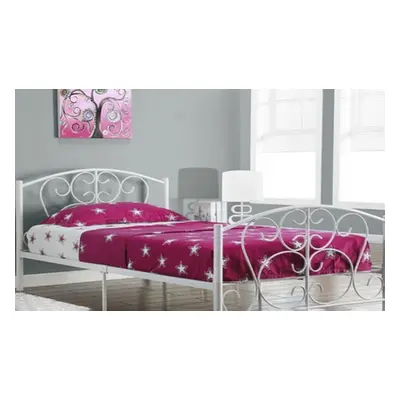 Children s Metal Bed, Pink with Mattress