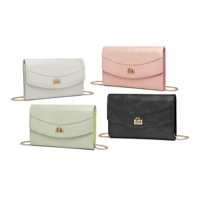 Elegant Flap Clutch Chain Evening Bag, Green