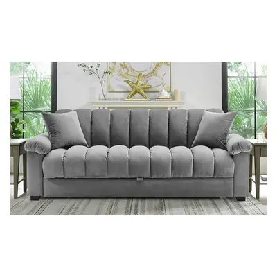 Grey Channel Sofa Bed