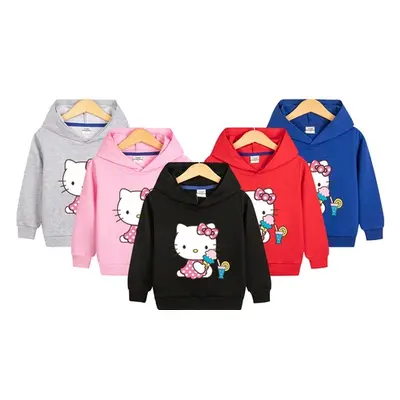 Children s Hello Kitty Inspired Hooded Sweatshirt, Pink, 90cm