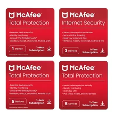 McAfee Total Protection 2024, 10 Device 1 Year